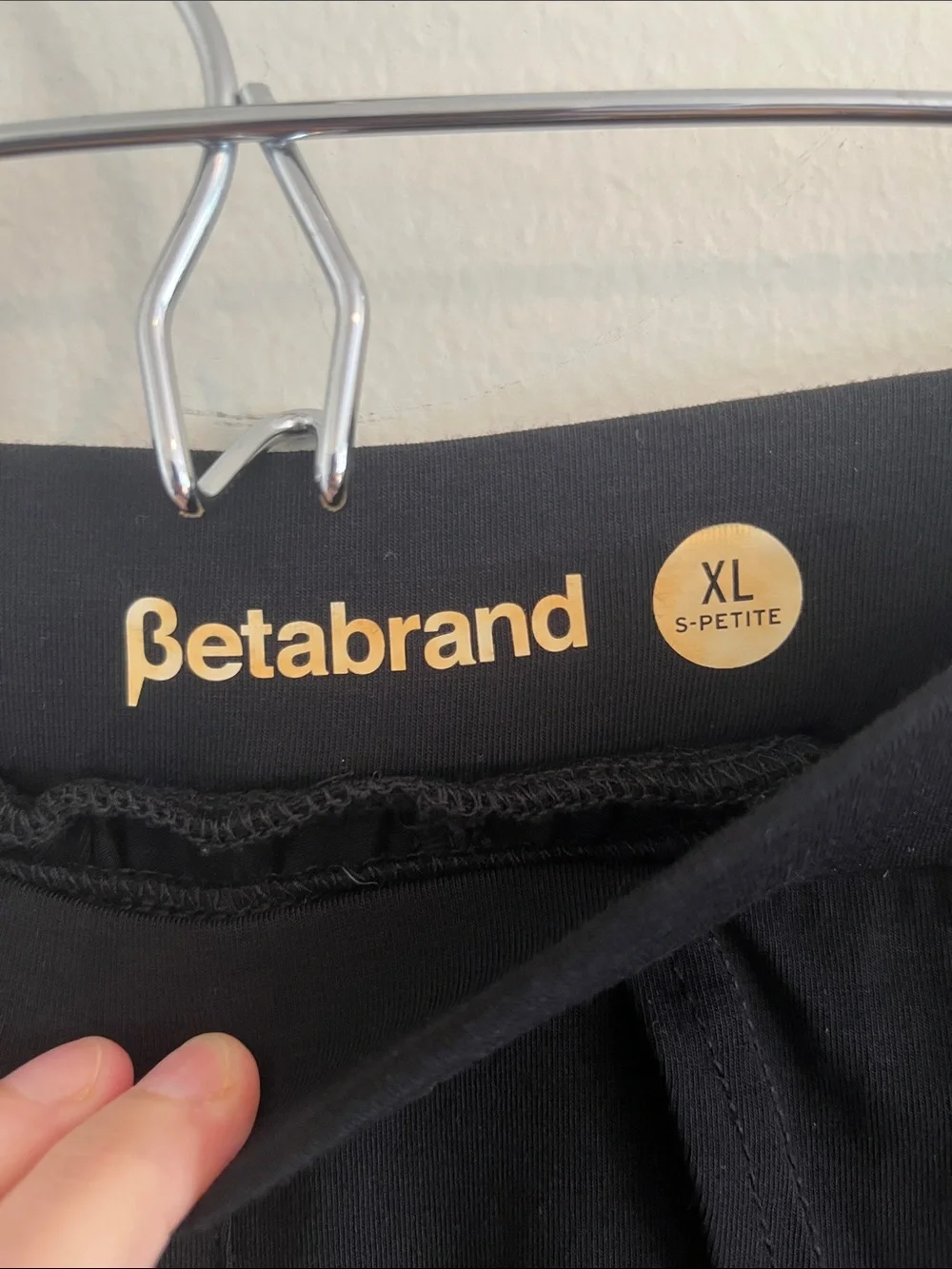 Betabrand Black Wide-Leg Draped Palazzo Pants